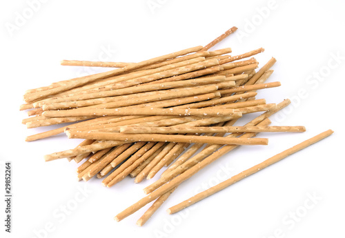 salted sticks isolated on a white background