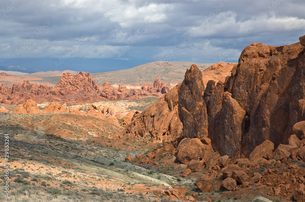 Valley of Fire under Clouds