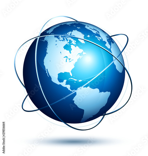 Obraz na płótnie planète terre internet w salonie