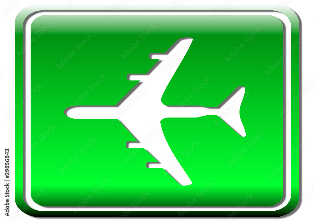 icone avion vert