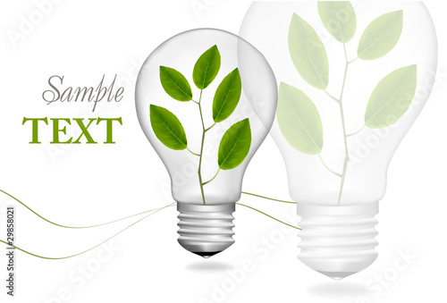 Ecology light bulb. Vector illustratiion.