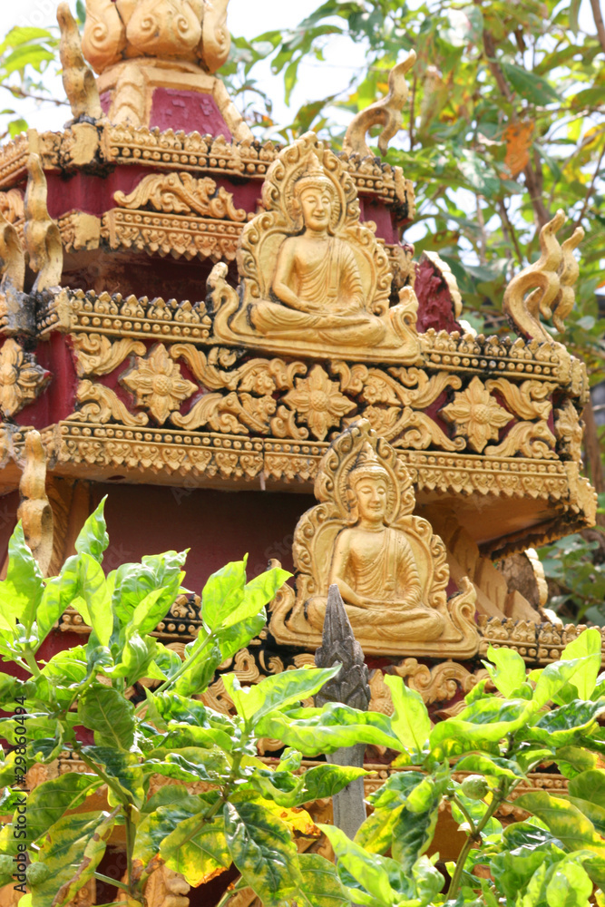 Fototapeta premium Buddhist temple in Vientiane, Laos.