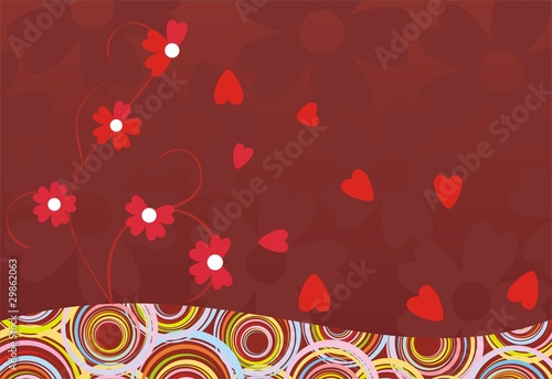abstract decor flower heart