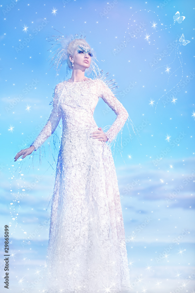 Beautiful blonde in a dress of Snow Queen Beautiful blonde in a dress of Snow Queen