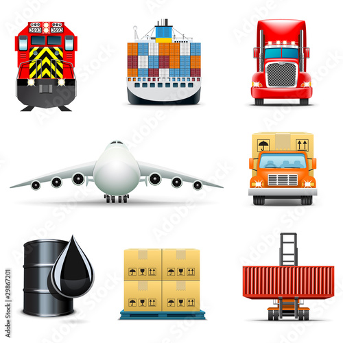 Transportation and shipping icons | Bella series