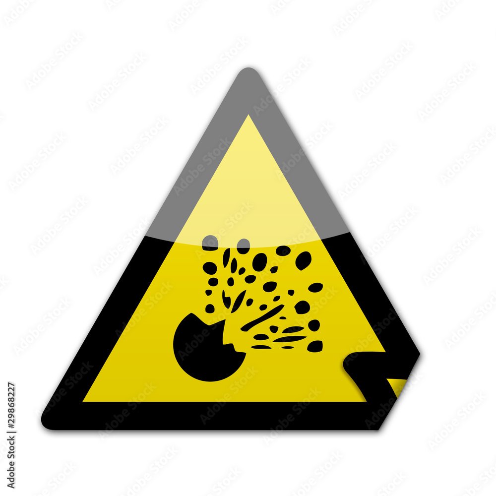 Señal precaucion explosion con reborde Señal precaucion explosion con reborde