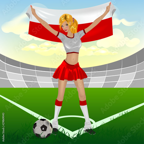 Polish girl soccer fan