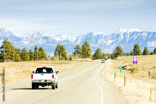 road transport, Rocky Mountains, Colorado, USA