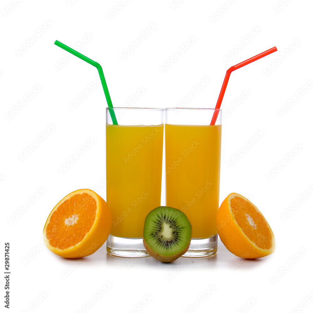 Orange juice isolated on a white background Orange juice isolated on a white background