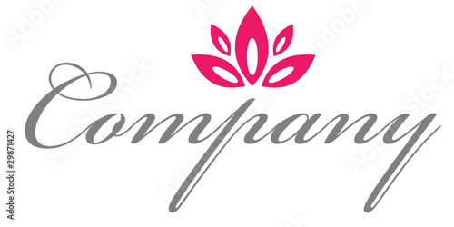 Red flower logo for healthcare company