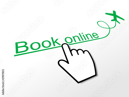 BOOK ONLINE Hyperlink (order now e-bookings web flights button) © treenabeena