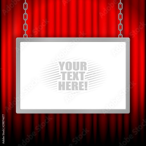 vorhang mit schild I