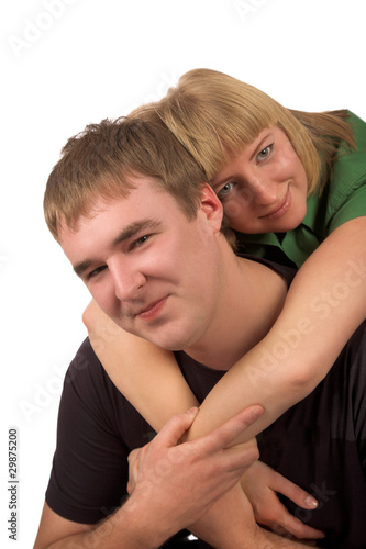 Happy Young Couple Hugging