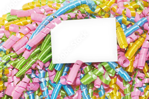 Party Ribbon Background with Blank Tag