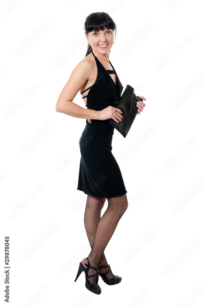 Fototapeta premium Beauty women in black dress