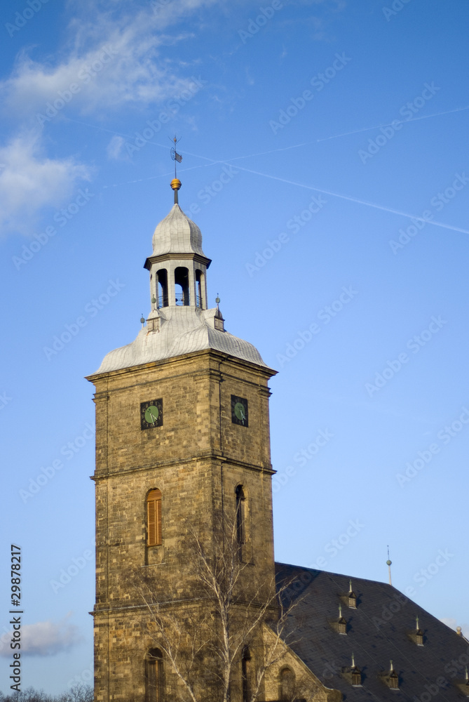 Kirchenturm mit Kirchenuhr in Goslar