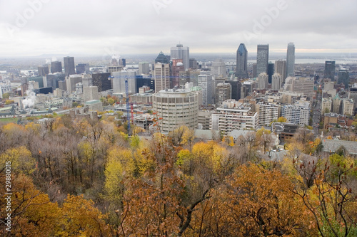 Montreal autumn cityscape
