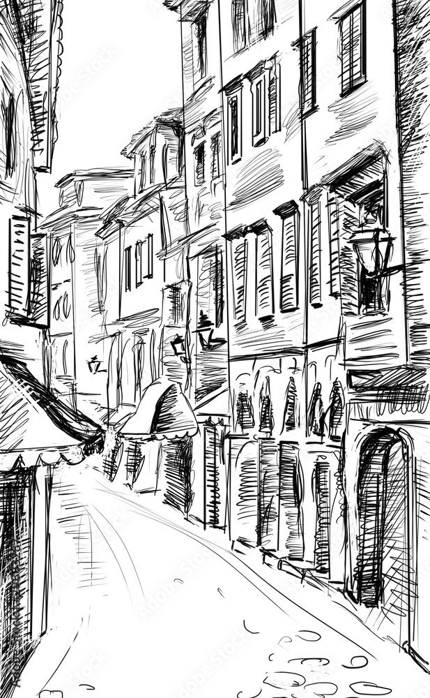 drawn to the old town drawn to the old town