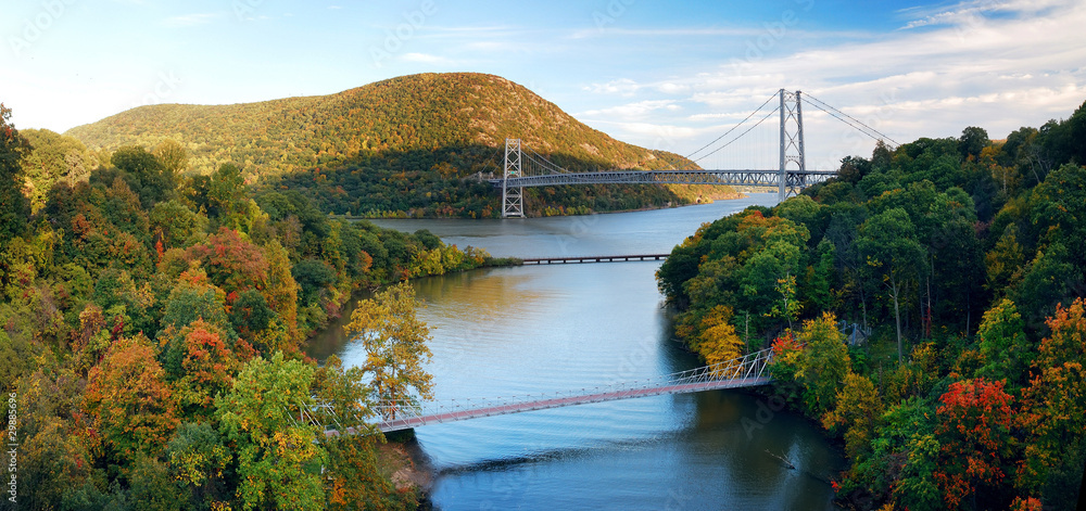 Naklejka premium Hudson River valley panorama