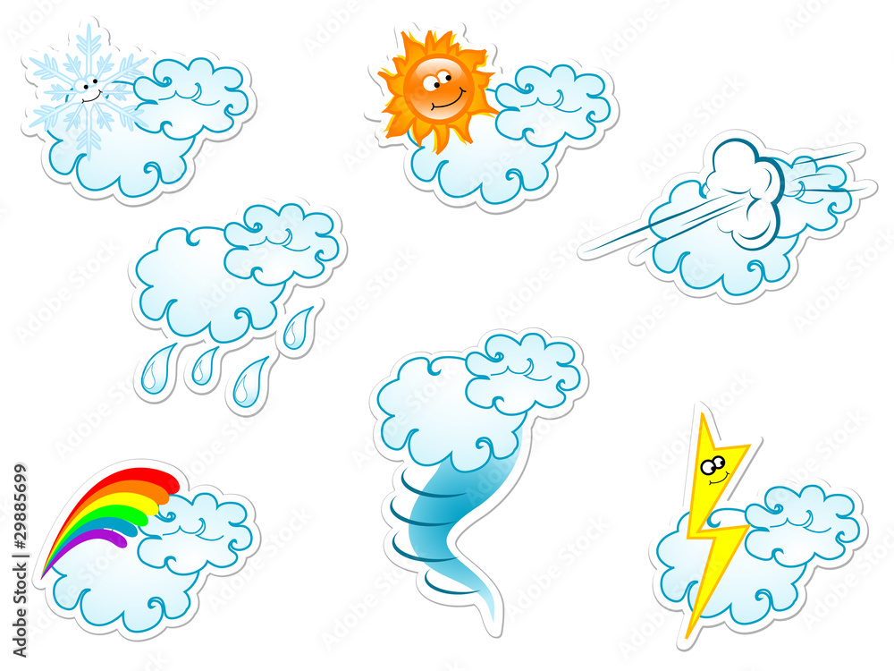Obraz premium Weather icons