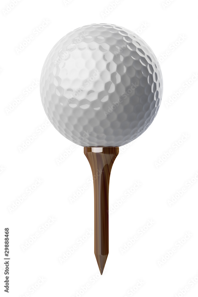 Golf ball on tee Golf ball on tee