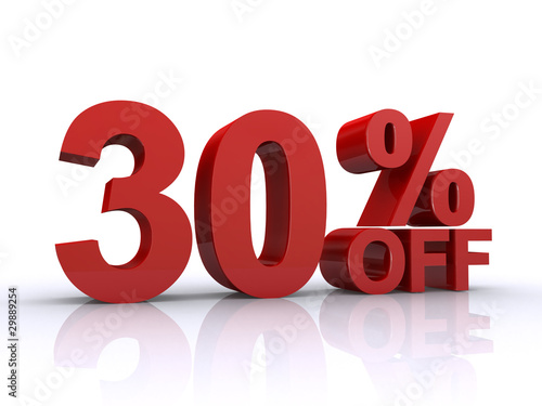 30 percent off discount
