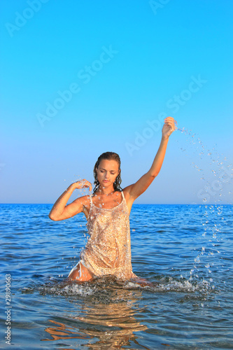 woman relaxing on the beach