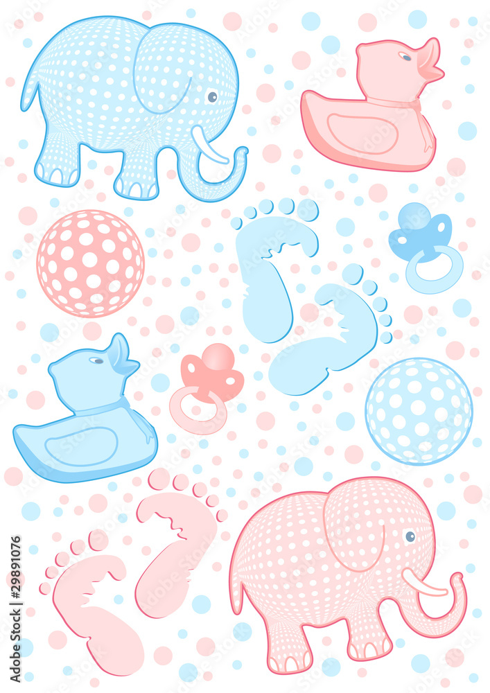 Baby-rosa hellblau Baby-rosa hellblau