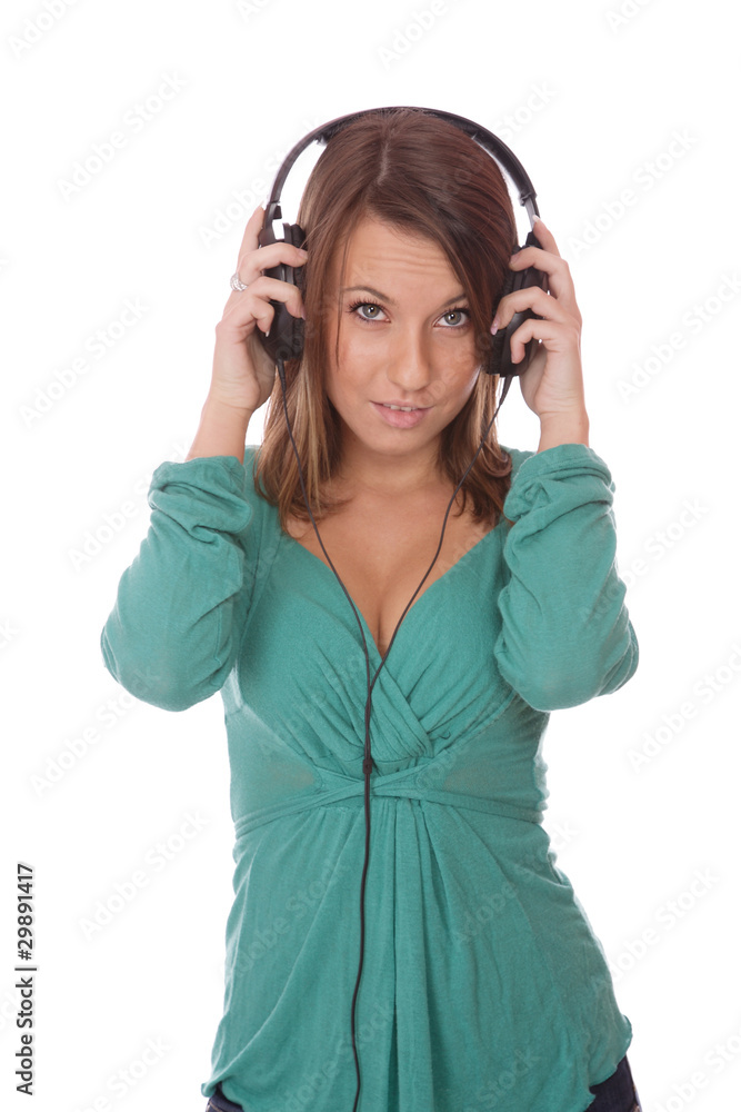 Fototapeta premium woman and music