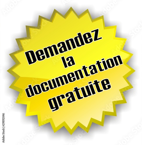 étiquette demandez la documentation gratuite