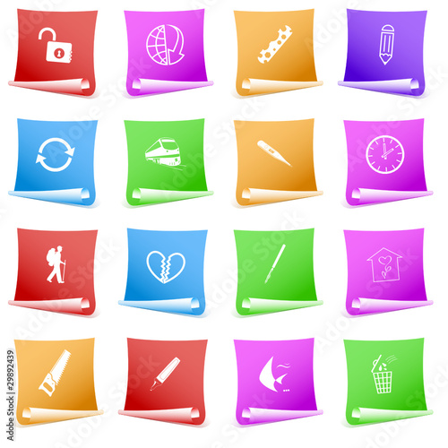 Vector set of paper template
