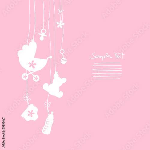 Hanging Baby Symbols Girl Pink #29892467