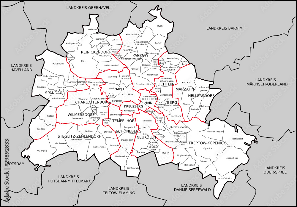 Berlin Bezirke Ortsteile