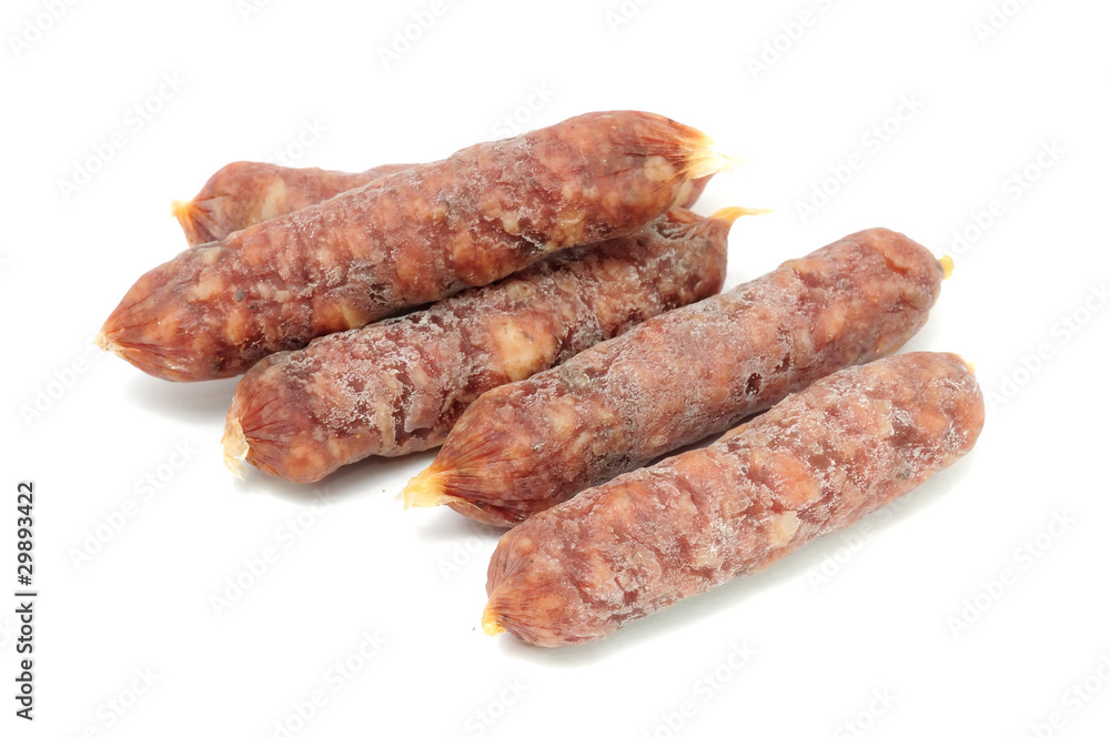 Sausages Isolated on White Background