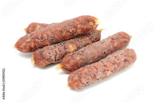 Sausages Isolated on White Background