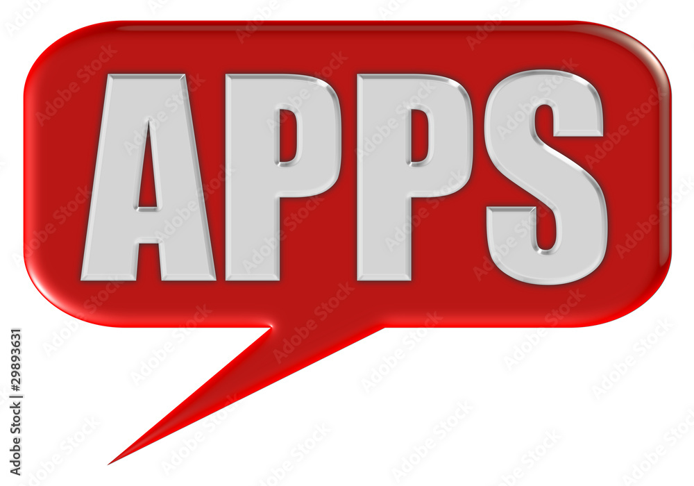 Sprechblase rot APPS Sprechblase rot APPS
