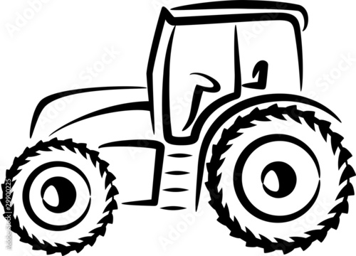 simple illustration with a tractor