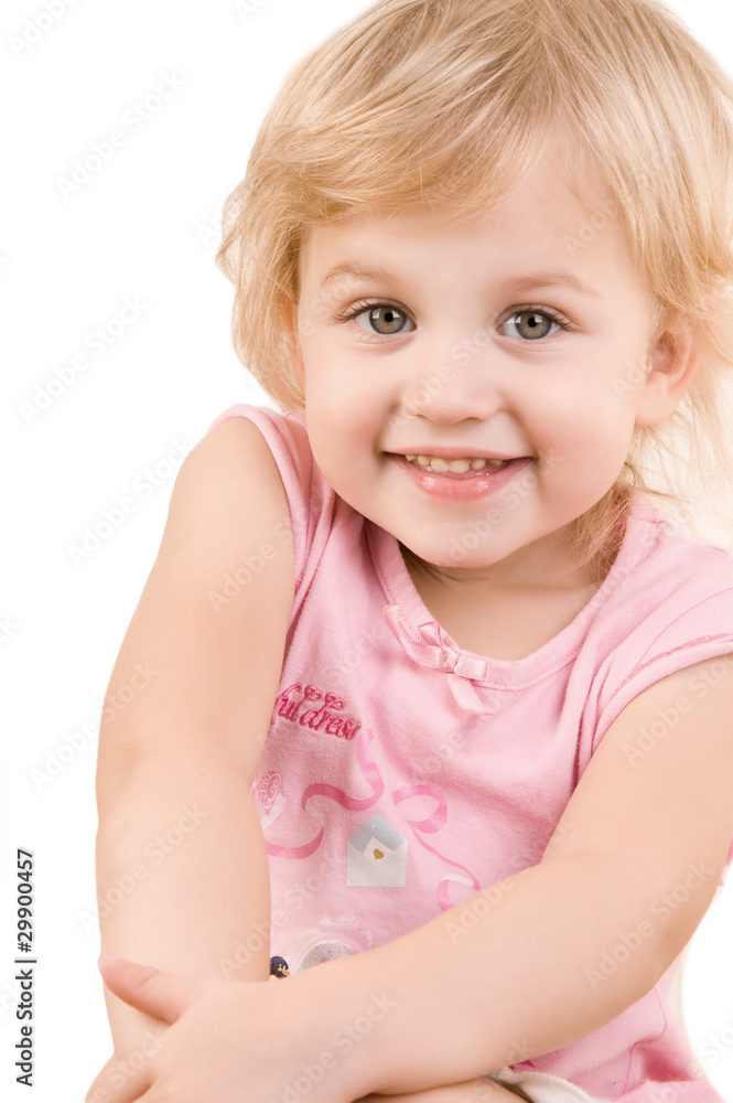 Smiley happy little girl close-up Smiley happy little girl close-up