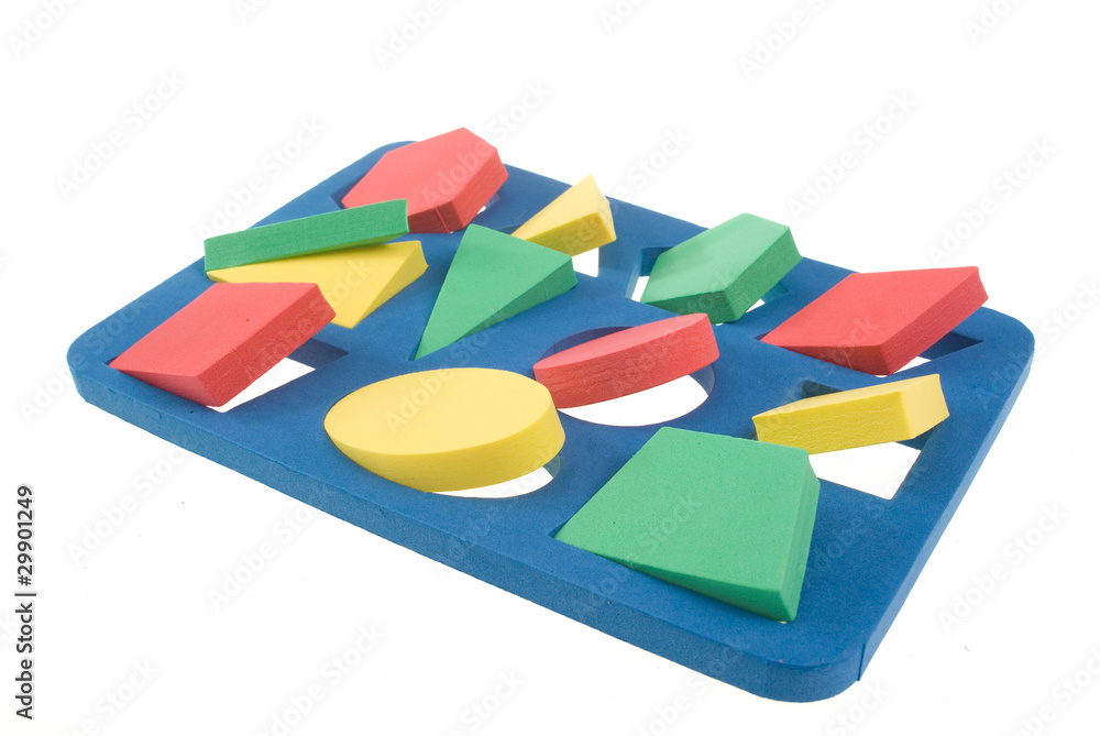 Fototapeta premium Children's developing game with color shapes