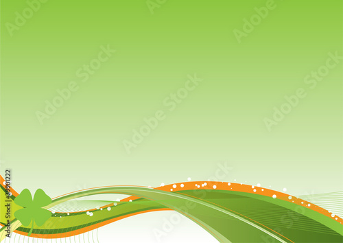 St. Patrick's Day vector flow background