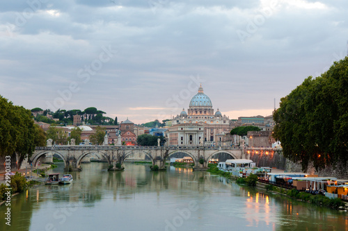 Angelo bridge and St. Peter's Basilica photo