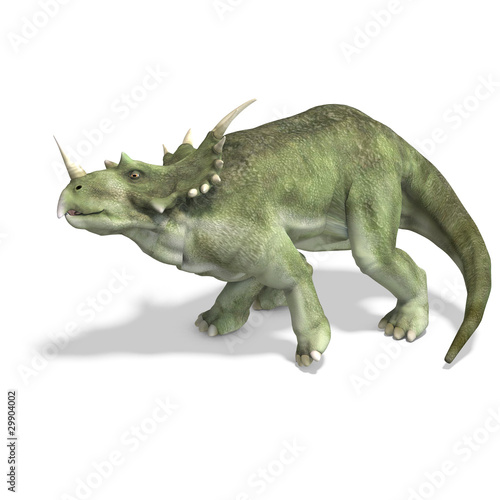Dinosaur Styracosaurus. 3D rendering with clipping path and © Ralf Kraft