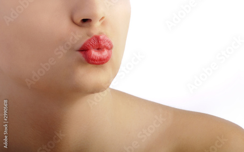 Puckered lips