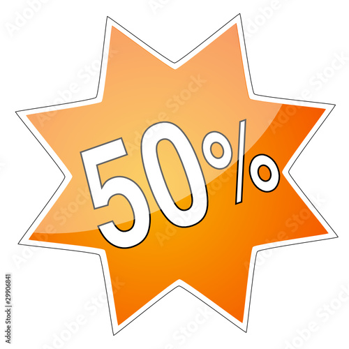 Stern 50% Button orange
