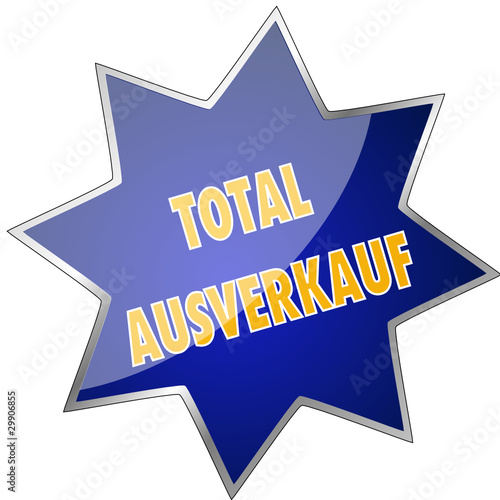 Button Stern Total Ausverkauf blau
