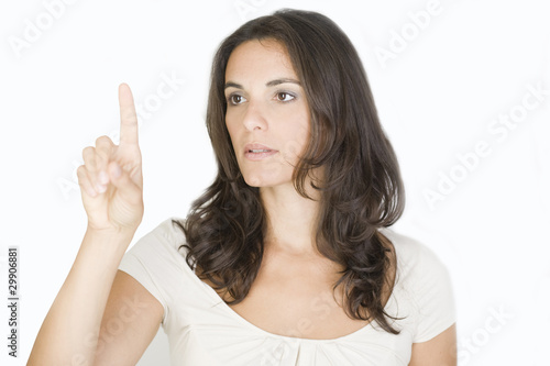 Wallpaper Mural Frau drückt im Cyberspace Torontodigital.ca