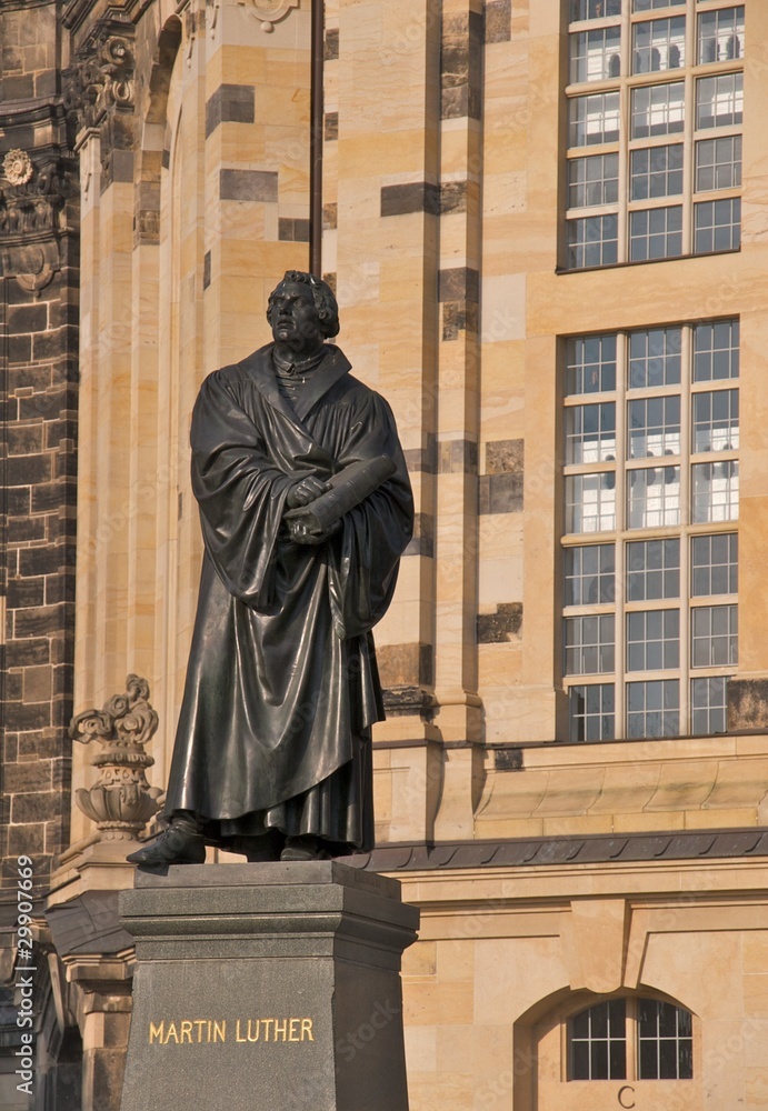 Martin Luther statue in front of the Frauenkirche, Dresden