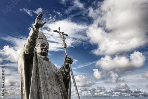 Bronze statue of John Paul II photo