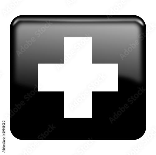 Button Erste Hilfe Black