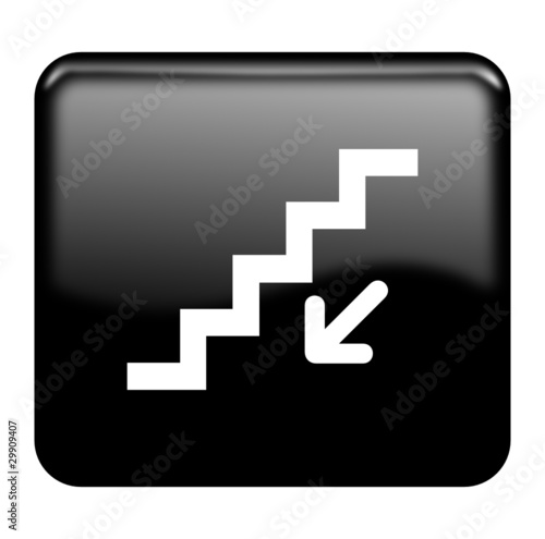 Stairs glossy icon